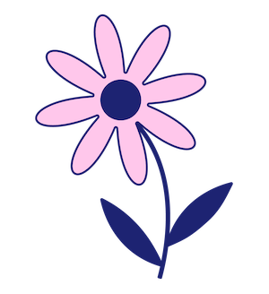 Illustration of a pink flower
