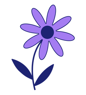 Illustration of a purple flower
