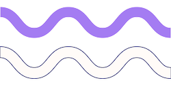 Illustration of two wavy lines